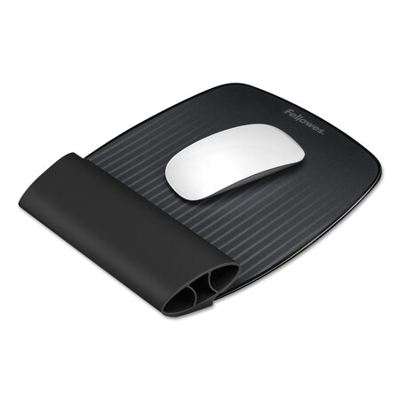 Fellowes I-Spire Wrist Rocker Mouse Pad w/Wrist Rest, 7.81" x 10", Black/Gray 9472901